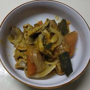 無水鍋で♪簡単カボチャと豚肉の煮物♪